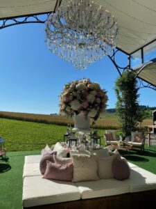 Large chandelier hire for outdoor use