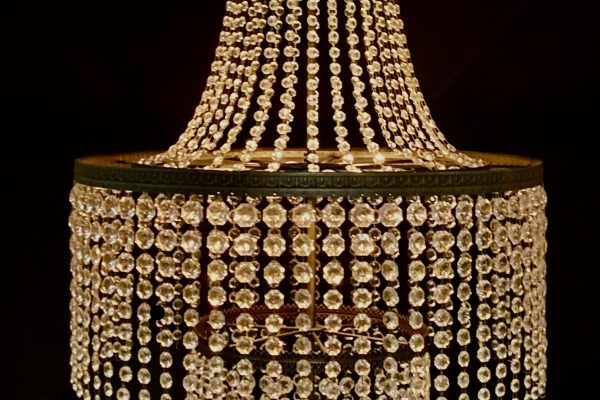 crystal waterfall chandelier for hire