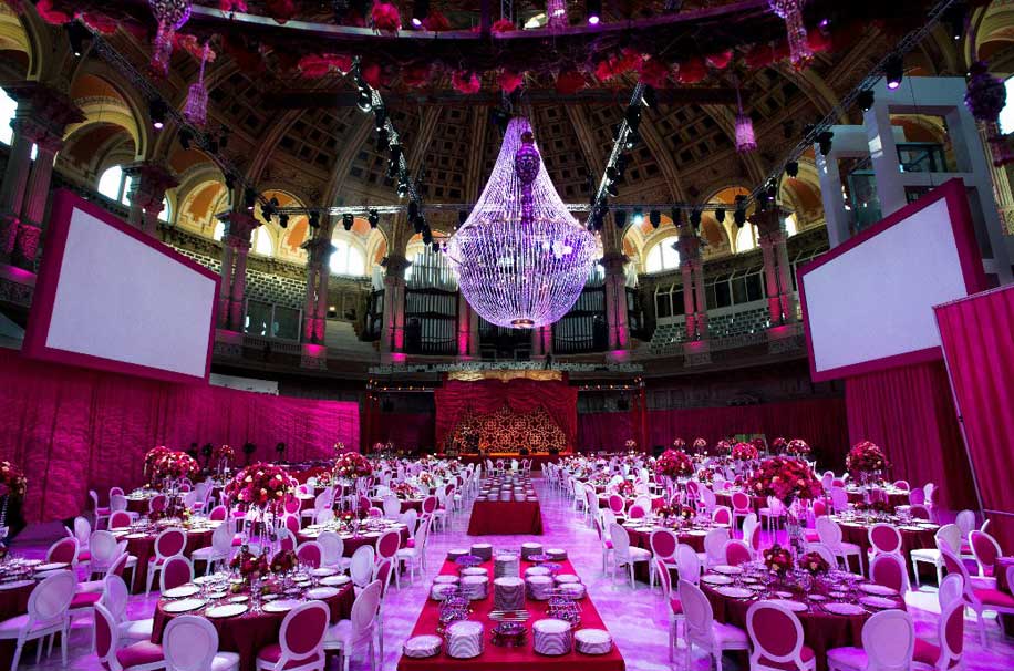 Indian destination wedding chandelier rentals