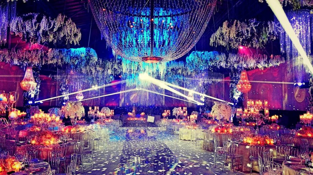 #sonavsofab Indian destination wedding chandelier rentals